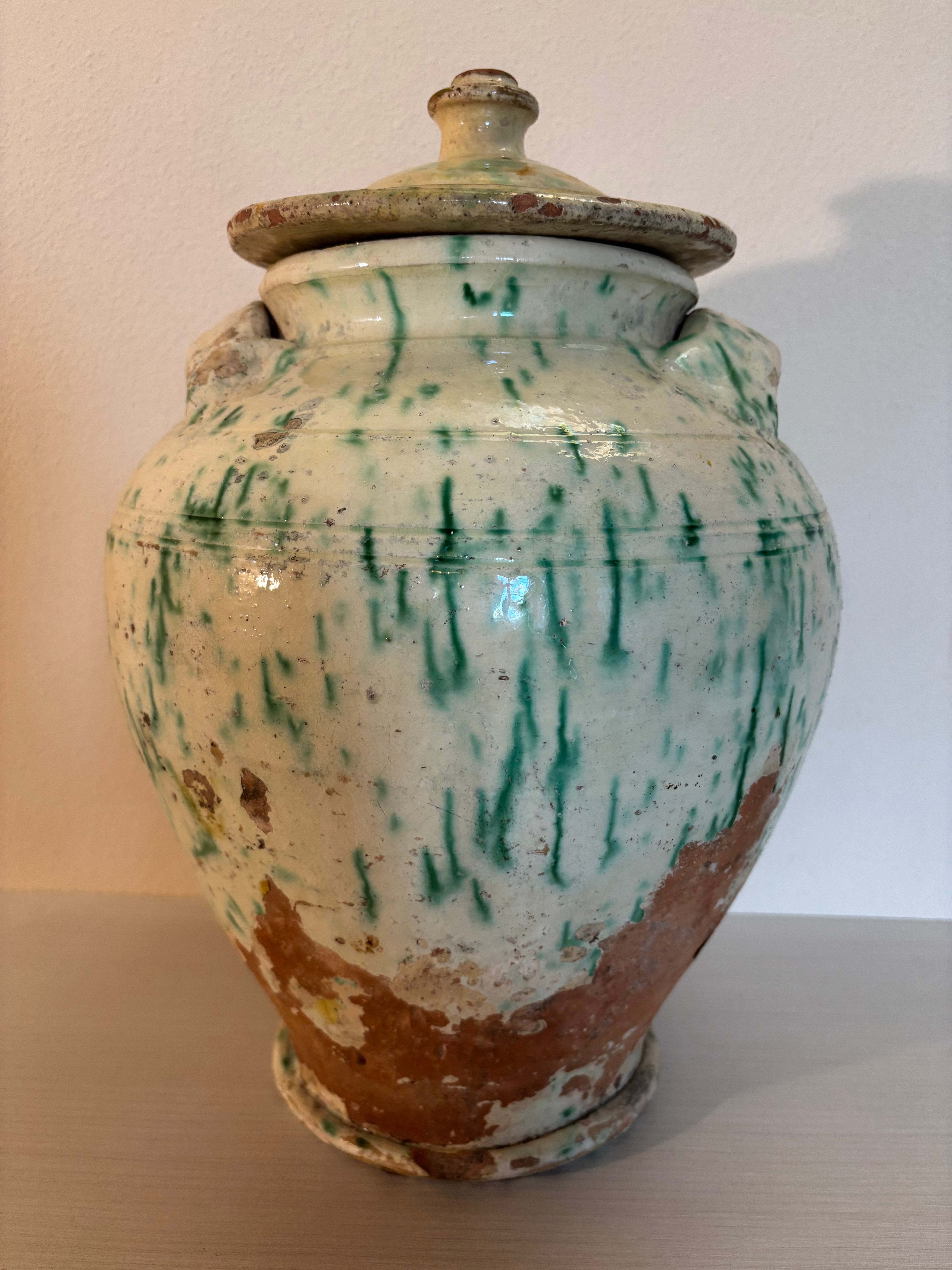 Italiensk krukke, h38 cm.