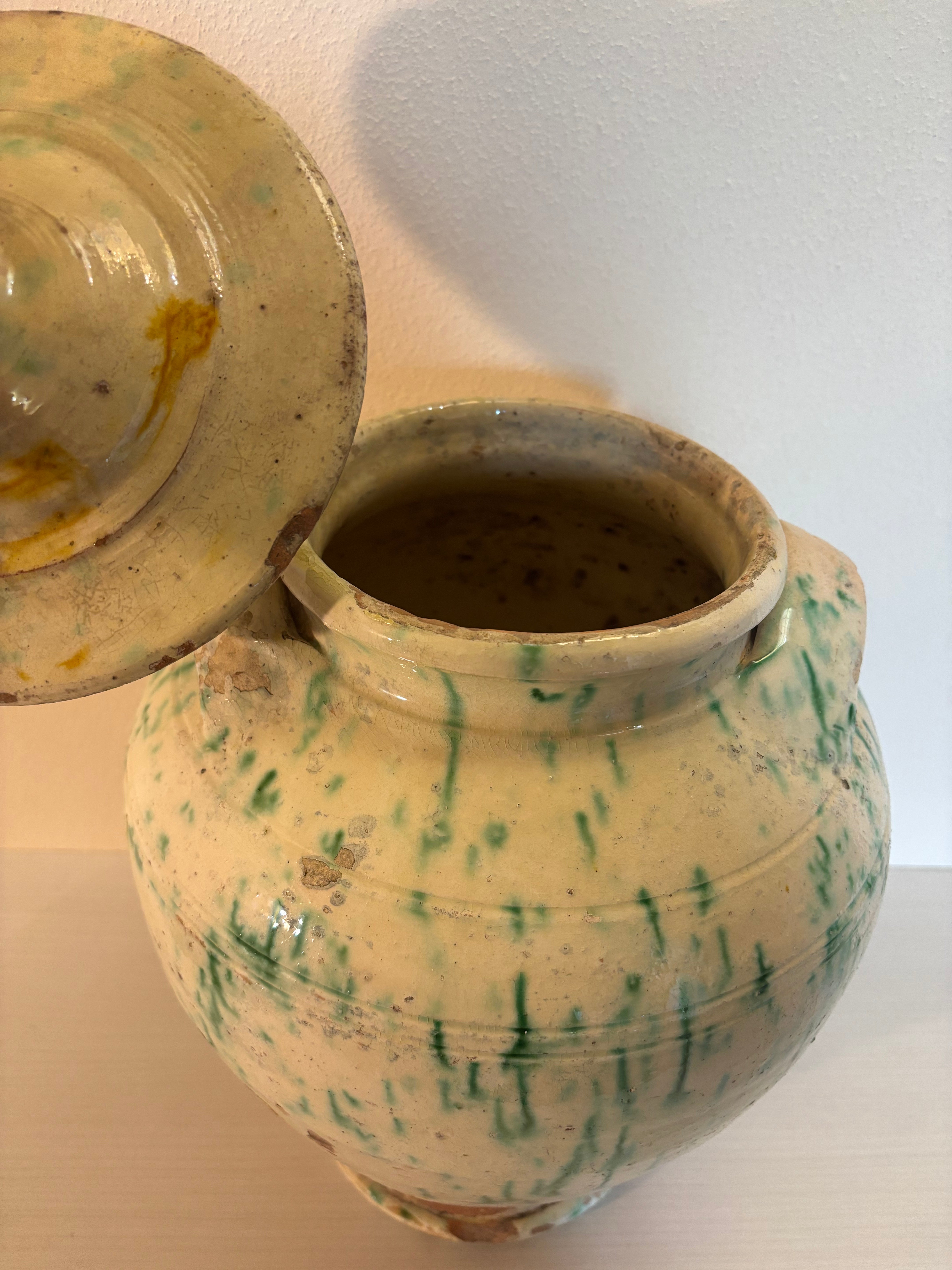 Italiensk krukke, h38 cm.