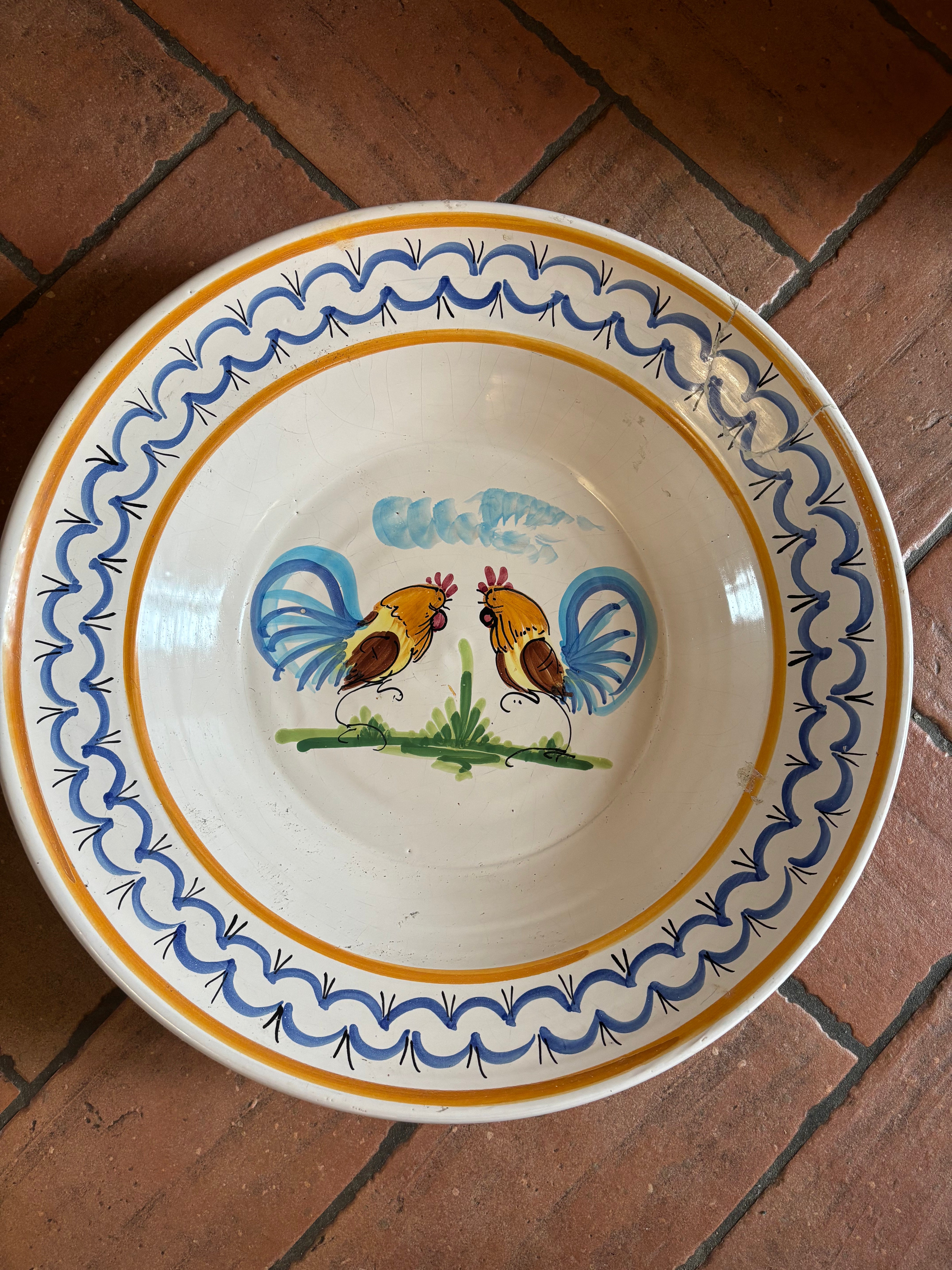 Italiensk fat m/håndtak, Ø42 cm.