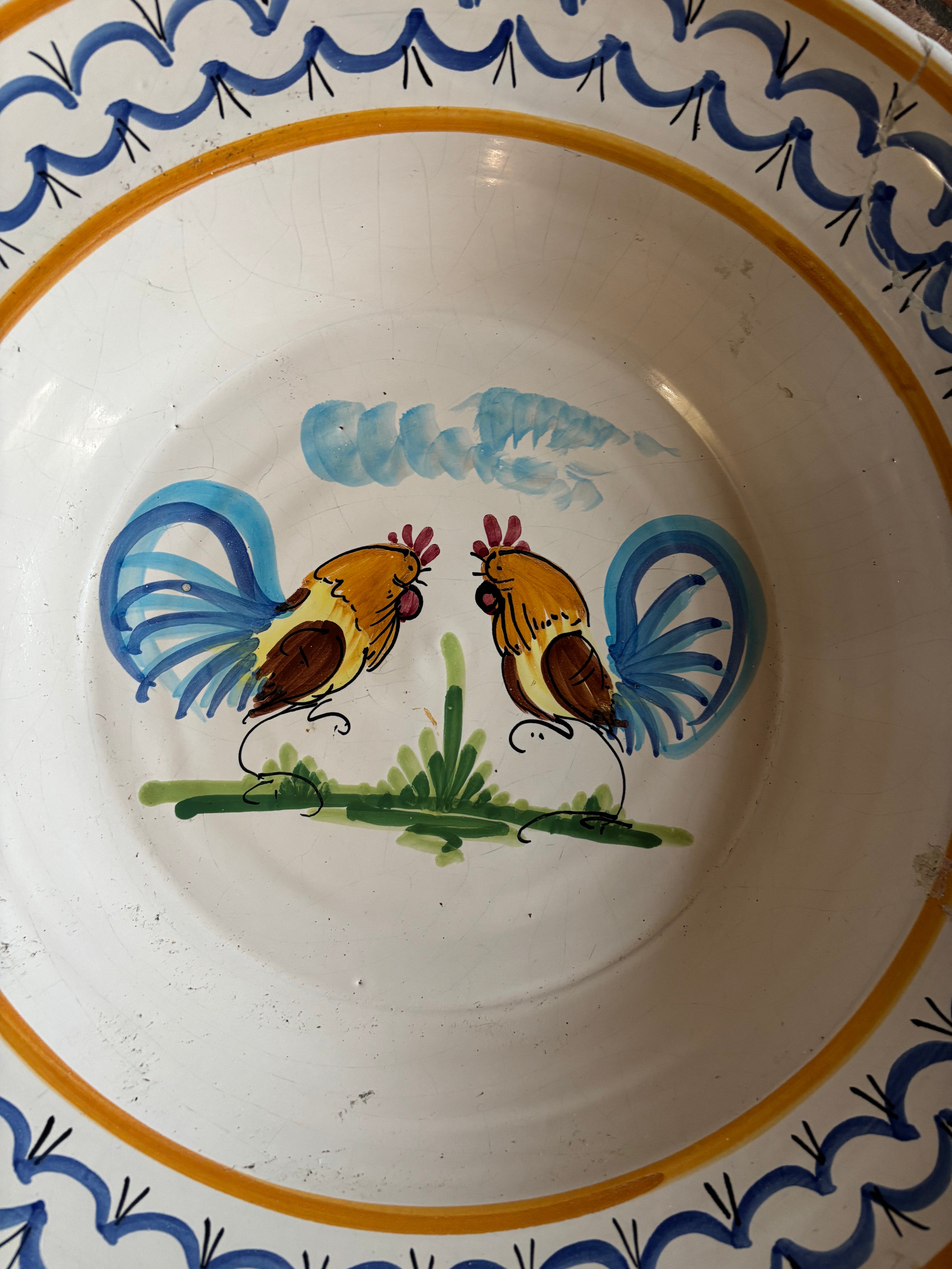 Italiensk fat m/håndtak, Ø42 cm.