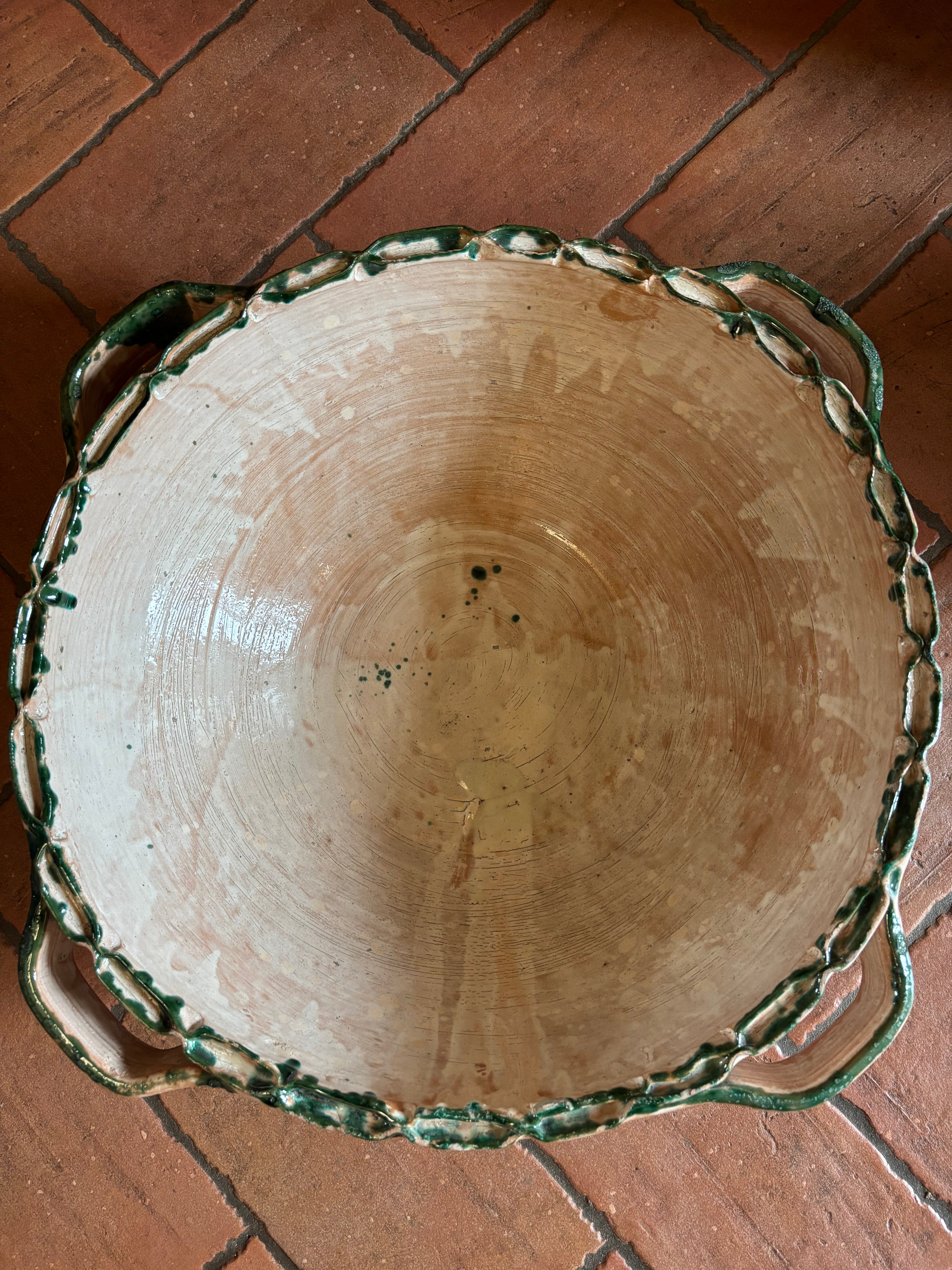 Italiensk tallerken, Ø44 cm.