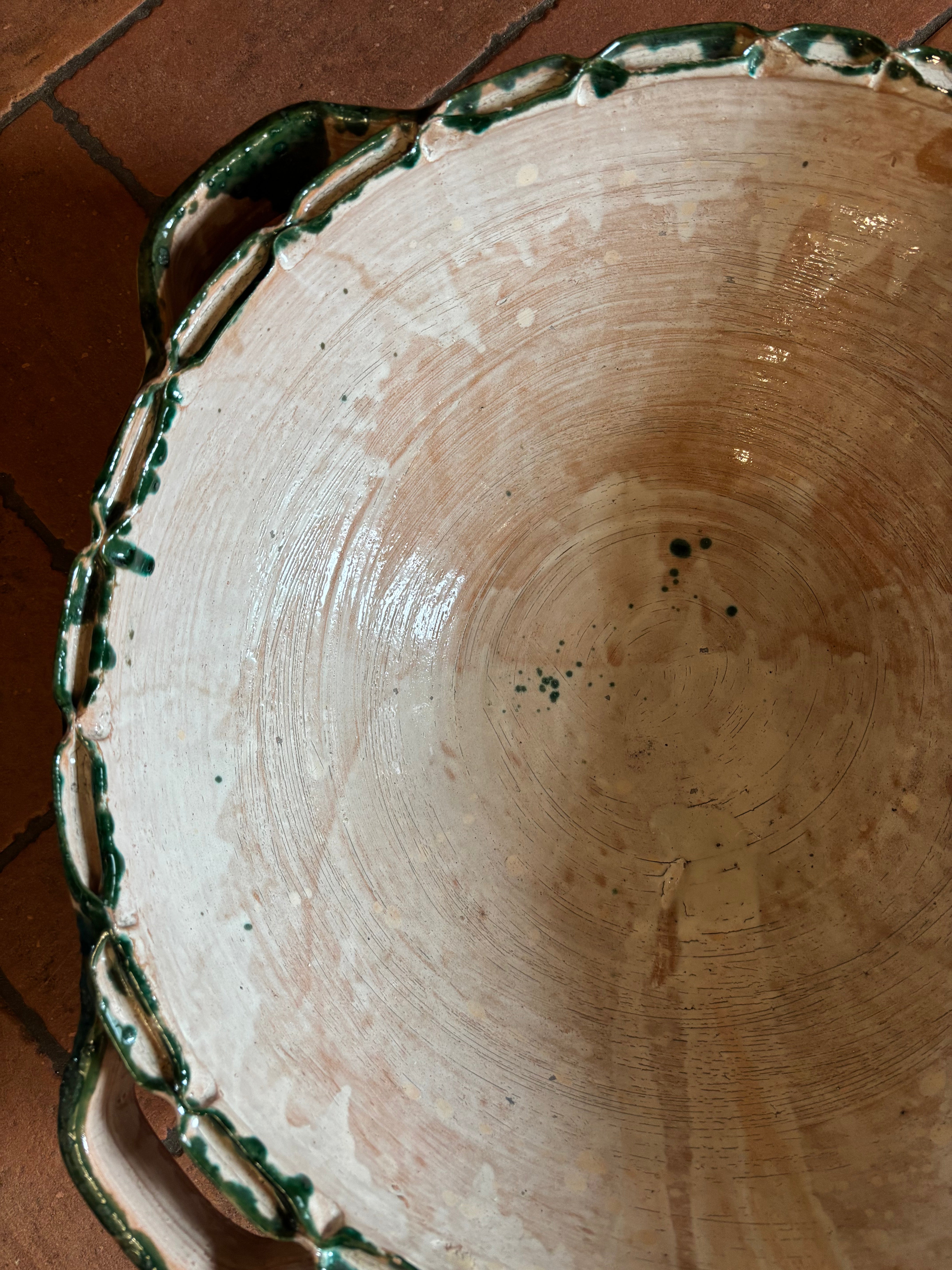 Italiensk tallerken, Ø44 cm.